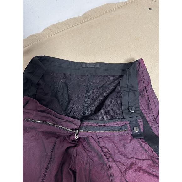 Alexander Wang Shorts Mens 32 Burgundy Black Utility Cargo Mesh Lined Zip Fly - Picture 8 of 15